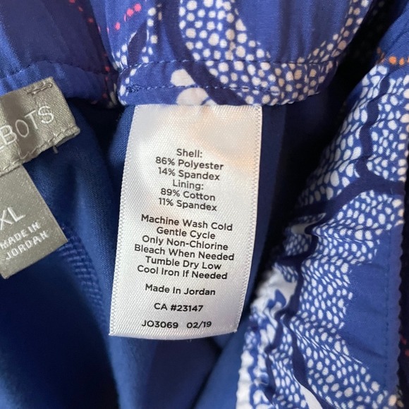 T by Talbots Blue Purple Floral Athletic Skirt Skort Tennis Golf Skirt Size XL - Picture 8 of 8